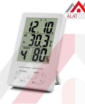 Indoor Thermometer Hygro and Clock TH96